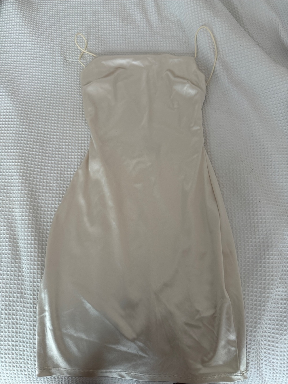 Windsor Satin Slip Dress in Ivory Cream - Picture 1 of 3